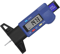 Tire tread depth reader Electronic Digital Tyre Tread Depth Gauge Accurate Portable Tread Depth Measuring Tool Multipurpose Universal Car Tread Depth Tester Tyre Checking Tool for Truck Motorcycle Car