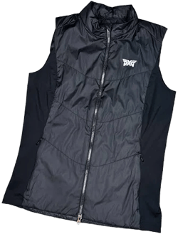 Pxg Womens Black Quilted Zip Vest Size Small $185