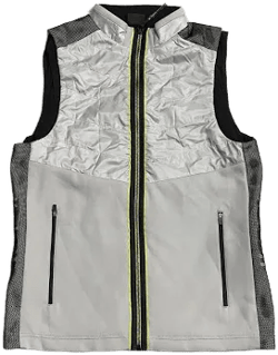Pxg Go Low Golf Vest Small Grey Black Zip Up Windbreaker Parsons