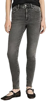 Express Women's High Waisted Raw Hem Skinny Jeans