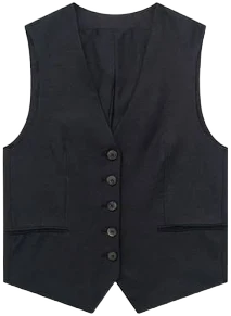 Women's Casual Linen Blend Vest