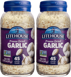 Litehouse Freeze Dried Garlic - Garlic, Substitute for Fresh Garlic & Minced Garlic, Jar Equal to 45 Garlic Cloves, Garlic Flakes, Garlic Freeze Dried, Non-GMO, Gluten-Free - 1.58 Ounce, 2-Pack