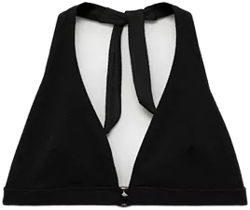 Women's Decorative Ring Textured Bikini Top
