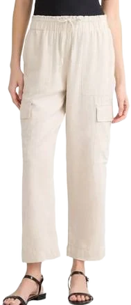 Time and Tru Women's Linen Straight Pants