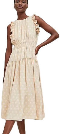 Women's Ann Taylor Petaled Ruffle Midi Dress