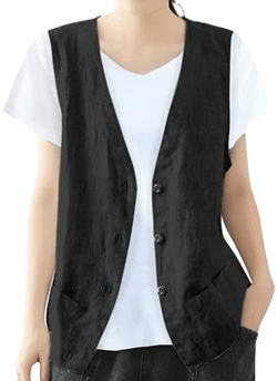 Women's Casual Vintage Cotton Linen Vest