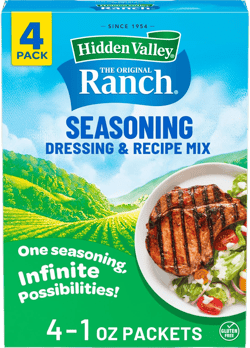 Hidden Valley Original Ranch Seasoning, Dressing and Recipe Mix, 1 Ounce Each, 4 Count (Package May Vary)