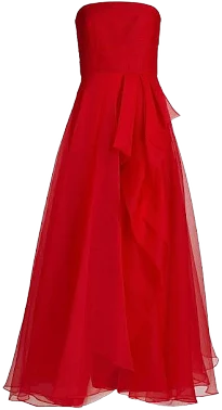 Theia Women's Teresa Draped Strapless Gown