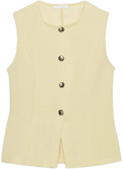 Zara Women's Twill Button Vest Top