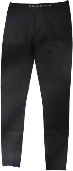 Articles of Society Women's Cut-Hem Coated Skinny Fit Jeans