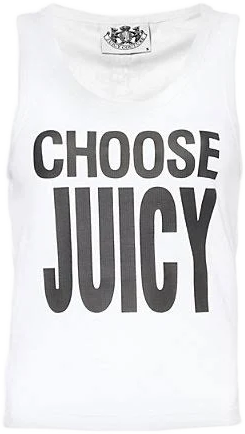 Juicy Couture Women's Choose Juicy Stretch-Cotton Jersey Top