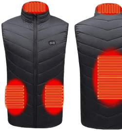 Hovilon Heated Vest -4 Heated ZonesUSB Electric Heated Vest Heated Jacket Winter Vest for Outdoor Motorcycle Camping Fishing SkiingBlack-2XL, Adult