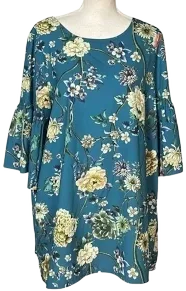 Bryn Walker Diego Floral Print Bell Sleeve Tunic Top