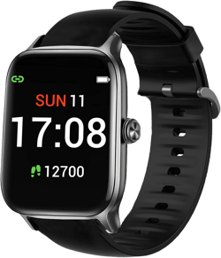 Compatible for Letsfit EW1 Band, Silicone Replacement Soft Band Wristbands Straps with Stainless Steel Buckle Compatible with Letsfit EW1 Smartwatch Black