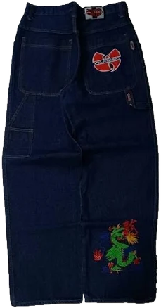 Wu Wear Vintage Hip Hop Baggy Loose Jeans