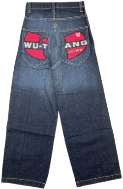 Wu Wear Vintage Hip Hop Baggy Loose 90s Hip-hop Jeans