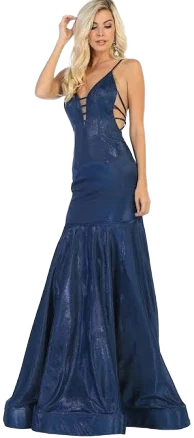 May Queen Fit & Flare Metallic Long Dress