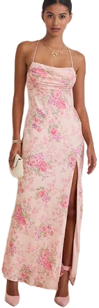 Francesca's Brandy Floral Slip Maxi Dress