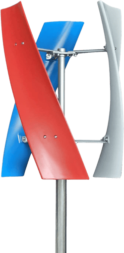 Wind Turbine Generator, 12V/24V Waterproof Wind Generator Kit with 3 Blade, Windmill Generator Suit with Charge Controller Spiral Vertical Wind Turbine for Marine, RV, Home, Hybrid Solar Wind System