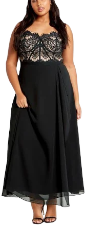 City Chic Women's Plus Size Sweet Evie Maxi Dress