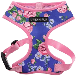 Urban Pup Pink and Blue Floral Burst Small Dog Harness XXS: Chest 20-25cm