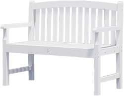 Bench Wood, Wooden Park Front Porch Benches for Outside, Patio Park Bench, Slatted Seat, for Patio Furniture, Front Porch Decor and Outdoor Seating(White,120 * 56cm/47.2 * 22in) 120*56cm/47.2*22in White