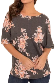 Dolman Floral Tunic