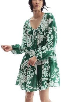 H&M Ladies Button-Front Tunic Dress