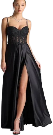 Windsor Antonina Sweetheart Corset A-Line Satin Formal Dress