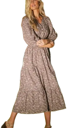 böhme Cierra Floral Cotton Maxi Dress