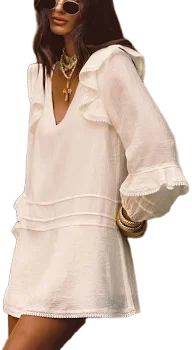 12th Tribe Women's Long Sleeve Micro Tunic Dress