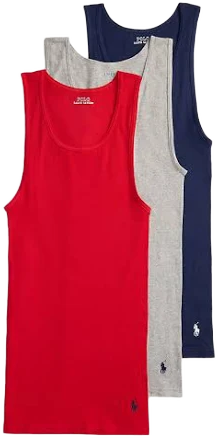 Polo Ralph Lauren Men's Classic Fit Cotton Tank Top Undershirt 3-Pack