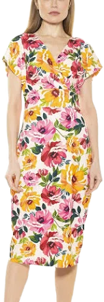 Alexia Admor Naomi Drape Sheath Dress