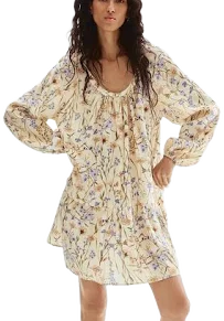 H&M Ladies Button-Front Tunic Dress