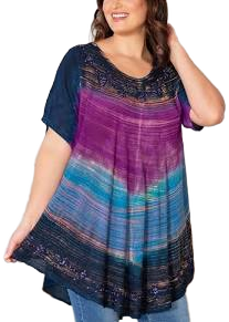 Brushed Sky Women's Short Sleeve Tunic
