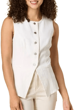 White Out Denim Vest