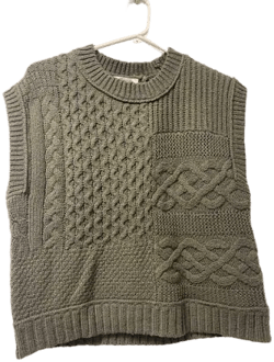 Madewell Patchwork Cable Knit Sweater Vest