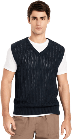 Old Navy Men's Open-Stitch Sweater Vest