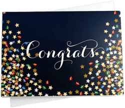 Star Confetti Congrats Congratulations Cards