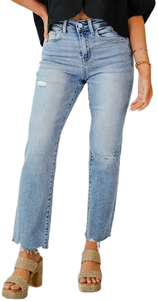 Vervet Denim High-Rise Stretch Straight Jeans