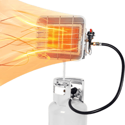 Outdoor Propane Tank Heaters 13000 BTU with Safety Shut-off Valve & Tip-over Switch Ceramic Heat Small Propane RV Garage Space Heater Portable Heater for Camping Camper Patio Gas Cordless LP