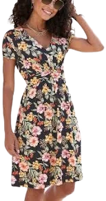 Floral Short Sleeve Dress