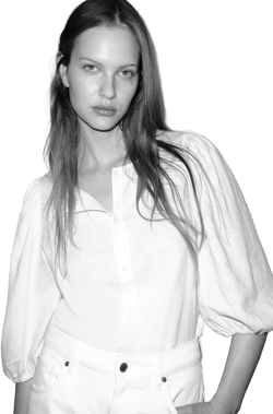 H&M Ladies Linen-Blend Blouse