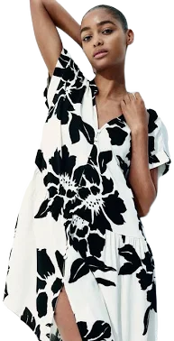 Ladies H&M Crinkled Tunic Dress
