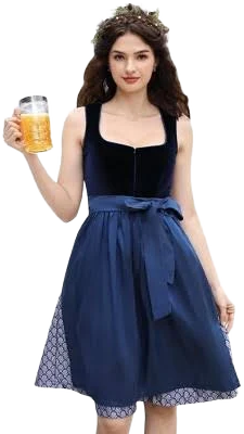 Velvet 2-Piece Front Zip Midi Dress