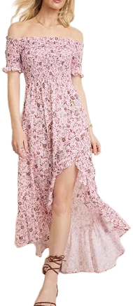 Perdita Off Shoulder Floral Maxi Dress