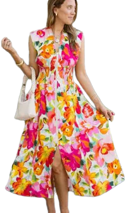 Vestique Women's Splash of Color Dress