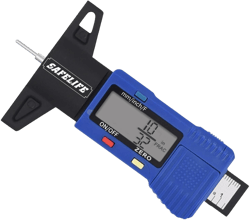 Tire Tread Depth Gauge, Digital Tire Tread Depth Gauge LCD Display Professional for Motorcycles,Cars,Trucks,Vans,SUV,Accurate Reading Tyre Tread Depth Gauge 32/32 inch/0-1/25.4 mm