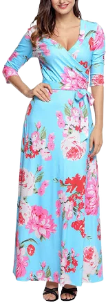 Floral Wrap Maxi Dress