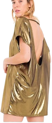 American Apparel Metallic Tunic Dress